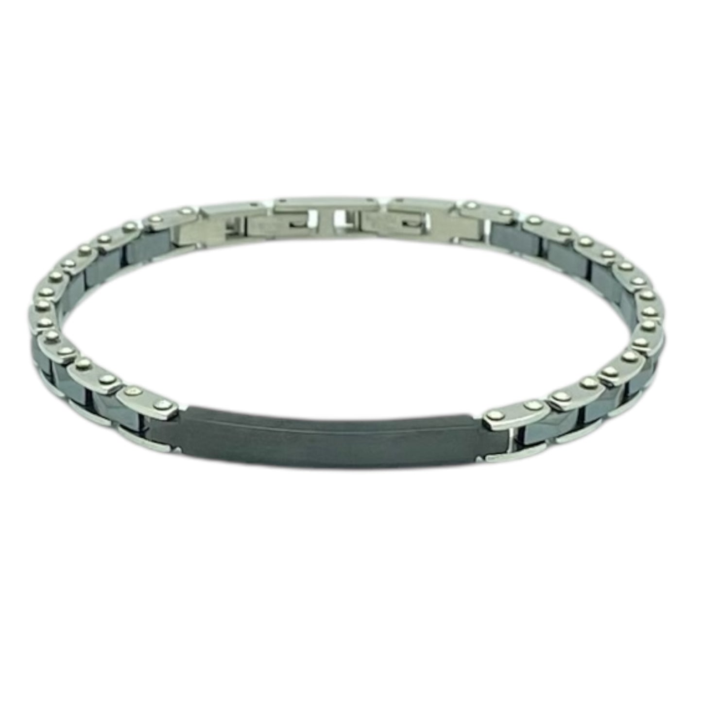 Bracciale acciaio e ceramica personalizzabile