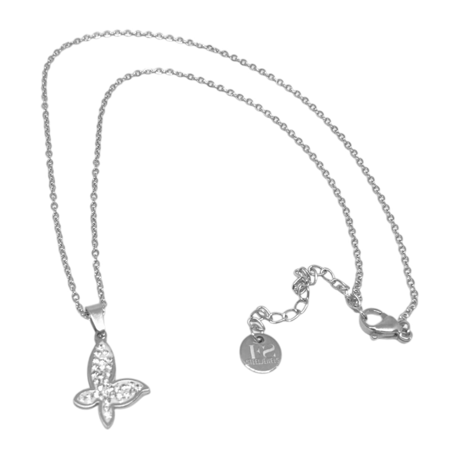 Collana Farfalla con strass