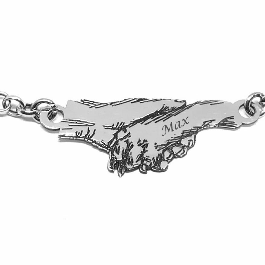 Bracciale qua la zampa in argento 925