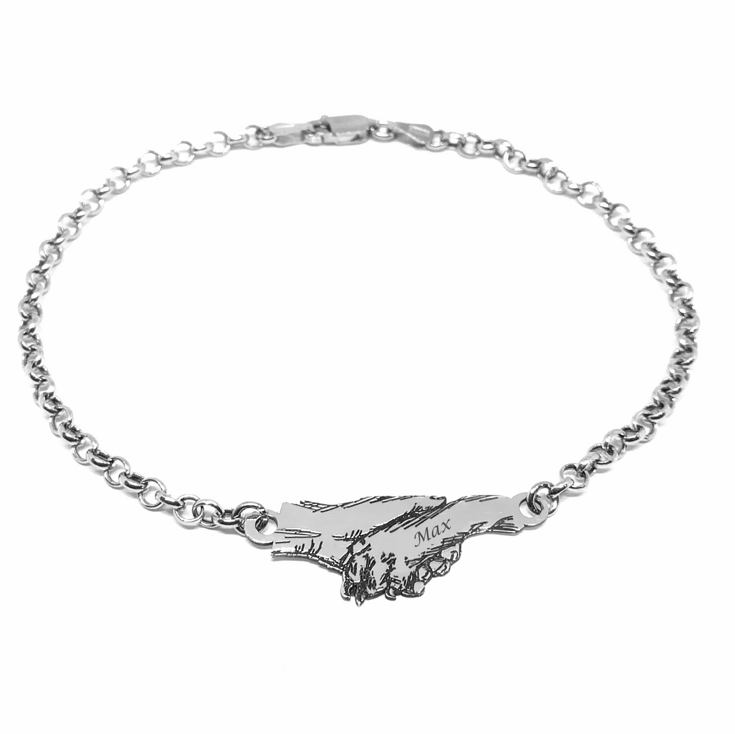 Bracciale qua la zampa in argento 925