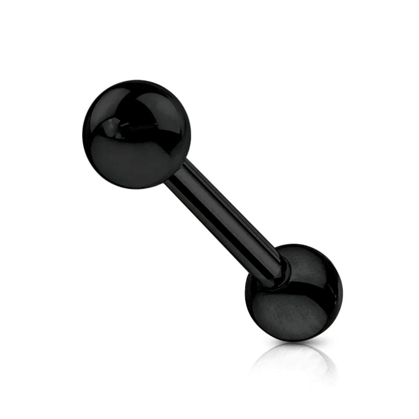 Piercing barbell classico nero spessore 1.2 mm