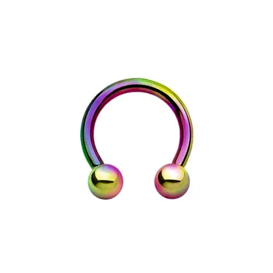 Piercing circular barbell multicolor