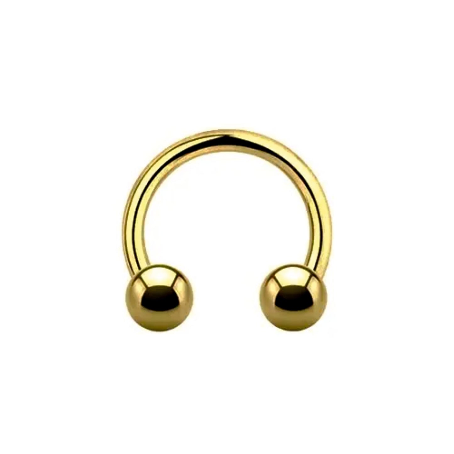 Piercing circular barbell oro