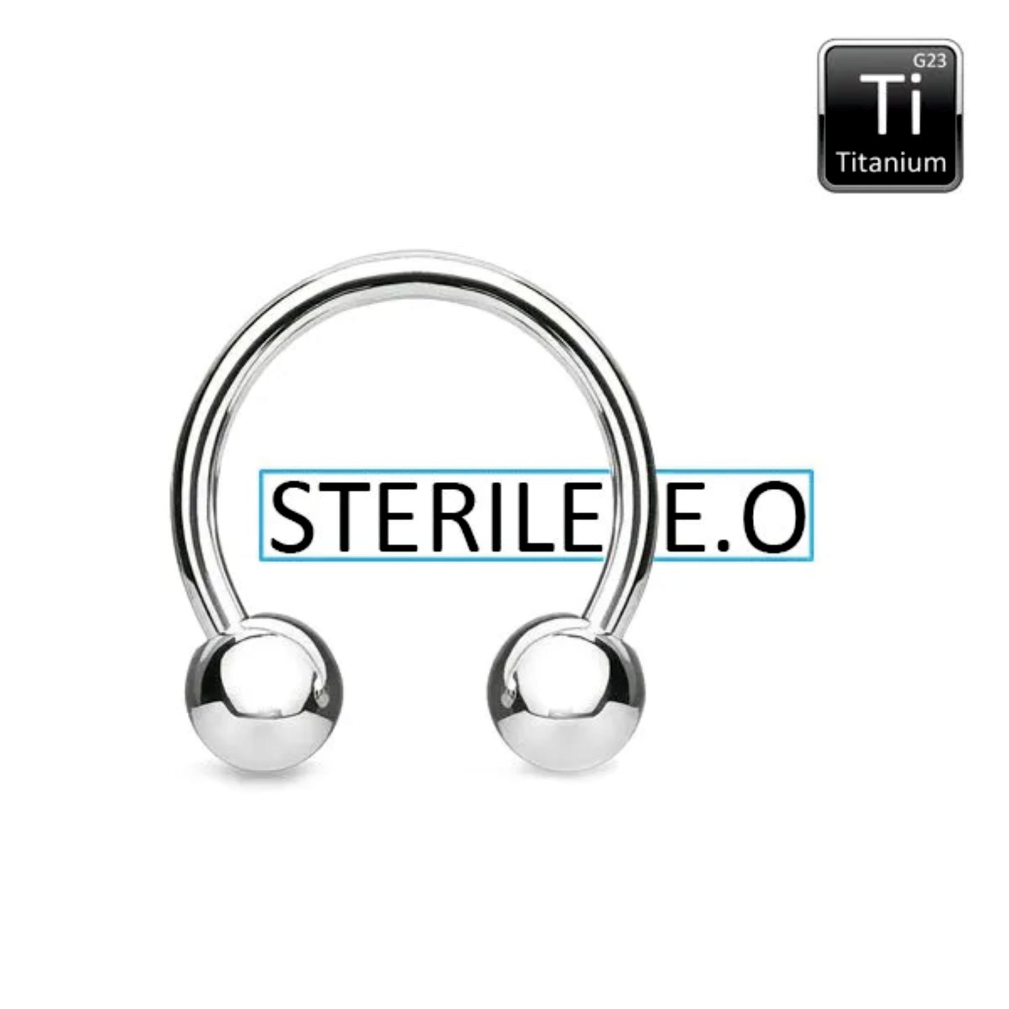 Piercing circular barbell in titanio sterile