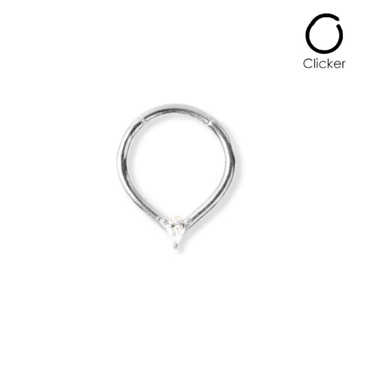 Piercing cerchio clicker con micro pietra