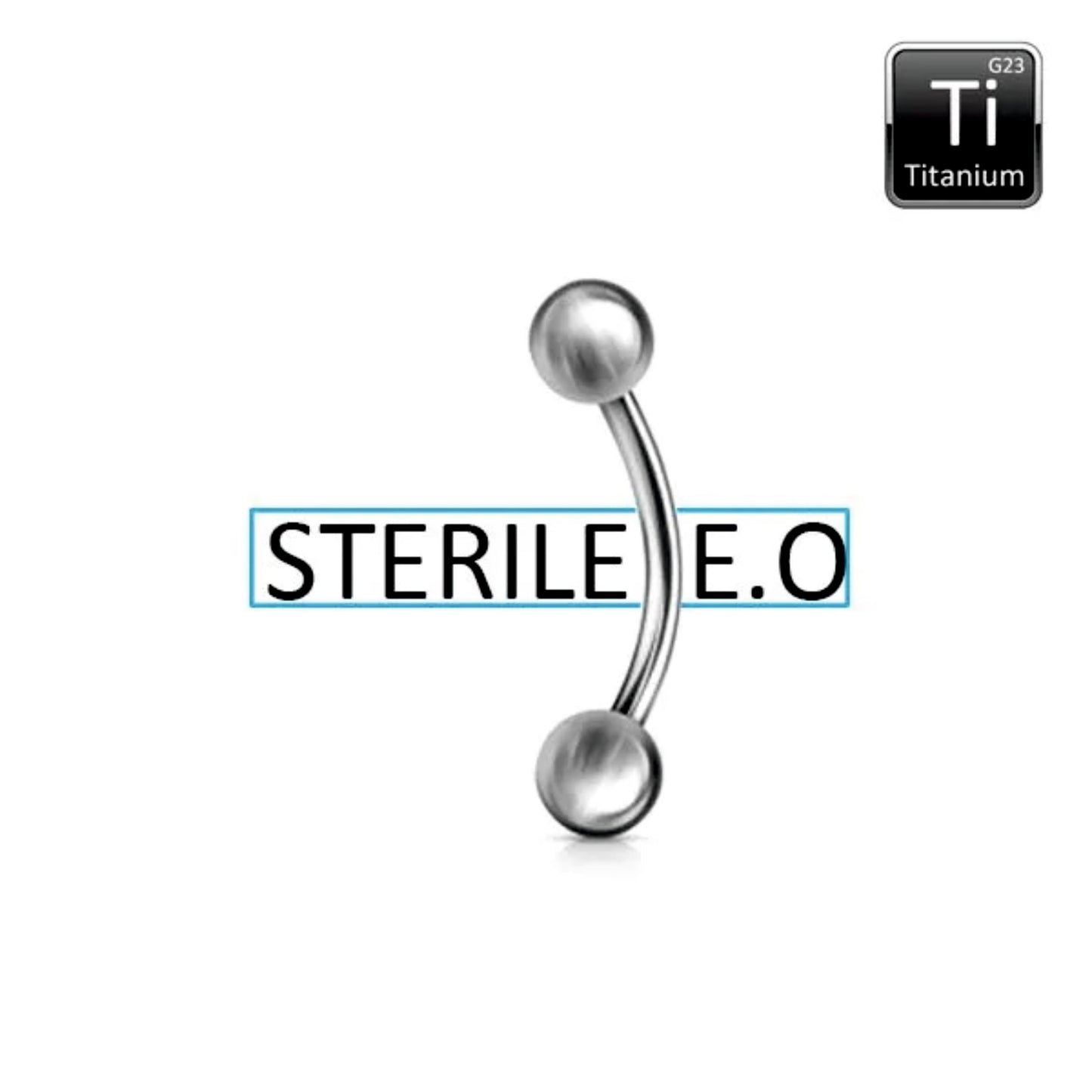 Piercing sopracciglia in titanio sterile classico